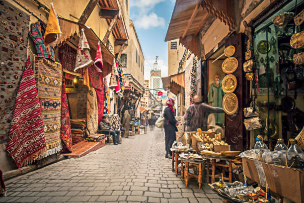 Fes Medina traditional streets Morocco